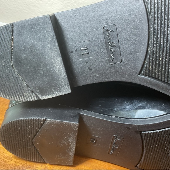 Sam Edelman Womens Black Almond Toe Pull On Ankle Chelsea Rain Boots Size 11 EUC - Picture 7 of 9